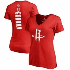 Women's Fanatics Branded Eric Gordon Red Houston Rockets Backer Classic Fit Name & Number V-Neck T-Shirt -Metaverse shop unnamed file 12121