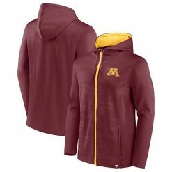 Men's Fanatics Branded Maroon Minnesota Golden Gophers Ball Carrier Full-Zip Hoodie -Metaverse shop unnamed file 12179
