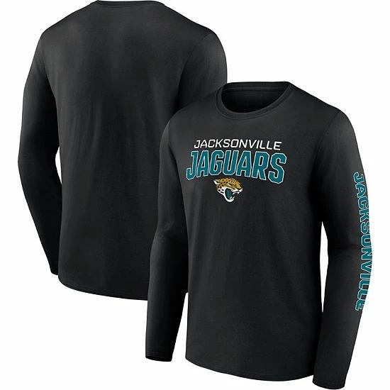 Men's Fanatics Branded Black Jacksonville Jaguars Go The Distance Long Sleeve T-Shirt 4 Men's Fanatics Branded Black Jacksonville Jaguars Go The Distance Long Sleeve T-Shirt - Image 2