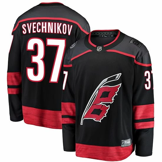 Men's Fanatics Branded Andrei Svechnikov Black Carolina Hurricanes Alternate Premier Breakaway Player Jersey 4 Men's Fanatics Branded Andrei Svechnikov Black Carolina Hurricanes Alternate Premier Breakaway Player Jersey - Image 2