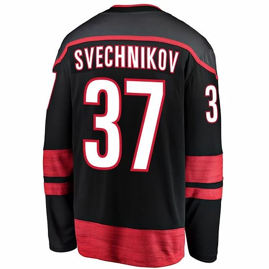 Men's Fanatics Branded Andrei Svechnikov Black Carolina Hurricanes Alternate Premier Breakaway Player Jersey 6 Men's Fanatics Branded Andrei Svechnikov Black Carolina Hurricanes Alternate Premier Breakaway Player Jersey - Image 4