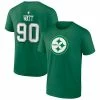 Men's Fanatics Branded T.J. Watt Green Pittsburgh Steelers St. Patrick's Day Icon Player T-Shirt -Metaverse shop unnamed file 12226