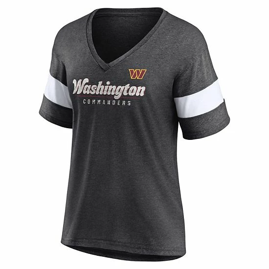 Women's Fanatics Branded Heathered Charcoal Washington Commanders Give It All Half-Sleeve V-Neck T-Shirt Women's Fanatics Branded Heathered Charcoal Washington Commanders Give It All Half-Sleeve V-Neck T-Shirt -Metaverse shop unnamed file 12236