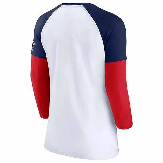 Women's Fanatics Branded White/Navy New England Patriots Durable Raglan 3/4-Sleeve T-Shirt Women's Fanatics Branded White/Navy New England Patriots Durable Raglan 3/4-Sleeve T-Shirt -Metaverse shop unnamed file 12245