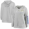 Women's Fanatics Branded Heathered Gray Los Angeles Rams Plus Size Lace-Up Pullover Hoodie -Metaverse shop unnamed file 12252
