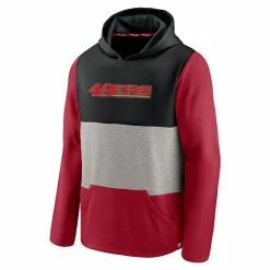 Men's Fanatics Branded Black/Scarlet San Francisco 49ers Linear Logo Pullover Hoodie -Metaverse shop unnamed file 12273