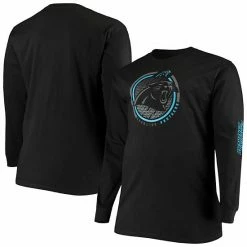 Men's Fanatics Branded Black Carolina Panthers Big & Tall Color Pop Long Sleeve T-Shirt -Metaverse shop unnamed file 12280
