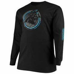 Men's Fanatics Branded Black Carolina Panthers Big & Tall Color Pop Long Sleeve T-Shirt -Metaverse shop unnamed file 12281