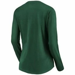 Women's Fanatics Branded Green Oakland Athletics Victory Script V-Neck Long Sleeve T-Shirt -Metaverse shop unnamed file 12283