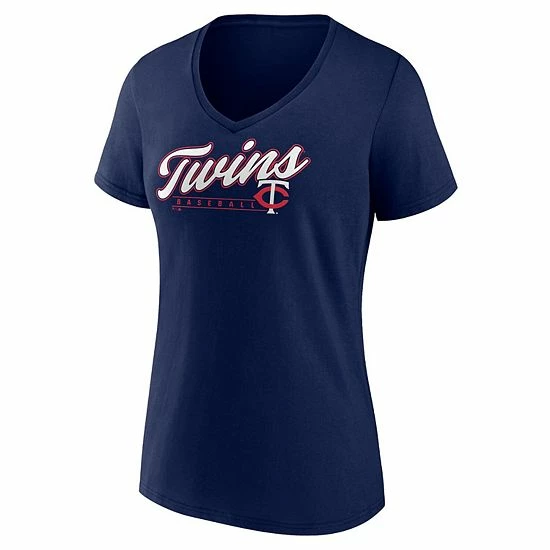 Women's Fanatics Branded Navy Minnesota Twins One & Only V-Neck T-Shirt 5 Women's Fanatics Branded Navy Minnesota Twins One & Only V-Neck T-Shirt - Image 3