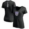 Women's Fanatics Branded De'Aaron Fox Black Sacramento Kings Playmaker Logo Name & Number V-Neck T-Shirt -Metaverse shop unnamed file 12338