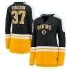 Women's Fanatics Branded Patrice Bergeron Black/Gold Boston Bruins Power Player Long Sleeve Notch Neck T-Shirt 1 Women's Fanatics Branded Patrice Bergeron Black/Gold Boston Bruins Power Player Long Sleeve Notch Neck T-Shirt -Metaverse shop unnamed file 12355