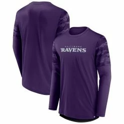 Men's Fanatics Branded Purple/Black Baltimore Ravens Square Off Long Sleeve T-Shirt -Metaverse shop unnamed file 12395