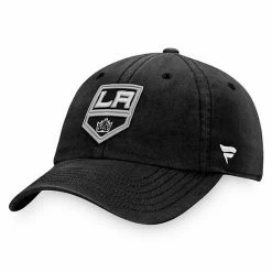 Men's Fanatics Branded Black Los Angeles Kings Core Primary Logo Adjustable Hat