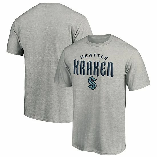 Men's Fanatics Branded Heather Gray Seattle Kraken Team Lockup T-Shirt 3 Men's Fanatics Branded Heather Gray Seattle Kraken Team Lockup T-Shirt