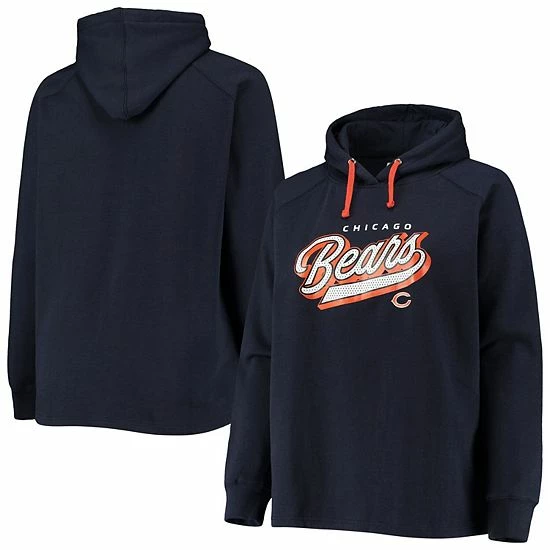 Women's Fanatics Branded Navy Chicago Bears Plus Size First Contact Raglan Pullover Hoodie 3 Women's Fanatics Branded Navy Chicago Bears Plus Size First Contact Raglan Pullover Hoodie