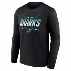 Men's Fanatics Branded Black San Jose Sharks Covert Long Sleeve T-Shirt -Metaverse shop unnamed file 12523