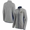 Women's Fanatics Branded Heathered Charcoal Milwaukee Brewers Primary Logo Fleece Full-Zip Jacket -Metaverse shop unnamed file 12596