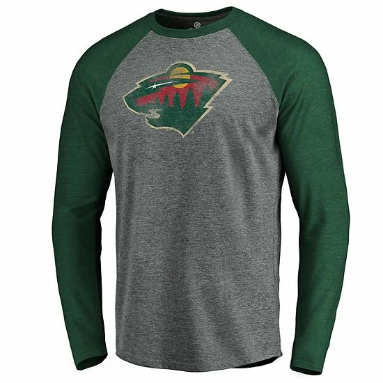 Men's Fanatics Branded Heathered Gray/Heathered Green Minnesota Wild Team Tri-Blend Raglan Long Sleeve T-Shirt Men's Fanatics Branded Heathered Gray/Heathered Green Minnesota Wild Team Tri-Blend Raglan Long Sleeve T-Shirt -Metaverse shop unnamed file 1260