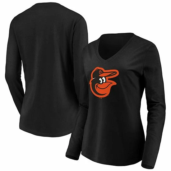 Women's Fanatics Branded Black Baltimore Orioles Official Logo Long Sleeve V-Neck T-Shirt Women's Fanatics Branded Black Baltimore Orioles Official Logo Long Sleeve V-Neck T-Shirt -Metaverse shop unnamed file 12604