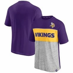 Men's Fanatics Branded Purple/Heathered Gray Minnesota Vikings Colorblock T-Shirt 3 Men's Fanatics Branded Purple/Heathered Gray Minnesota Vikings Colorblock T-Shirt -Metaverse shop unnamed file 1263