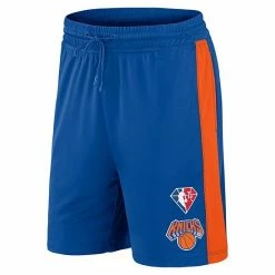 Men's Fanatics Branded Blue/Orange New York Knicks 75th Anniversary Downtown Performance Practice Shorts -Metaverse shop unnamed file 12645
