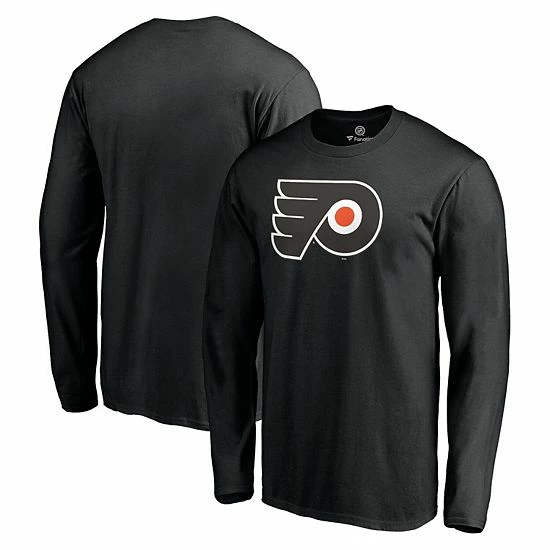 Men's Fanatics Branded Black Philadelphia Flyers Primary Team Logo Long Sleeve T-Shirt Men's Fanatics Branded Black Philadelphia Flyers Primary Team Logo Long Sleeve T-Shirt -Metaverse shop unnamed file 12677