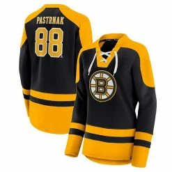 Women's Fanatics Branded David Pastrnak Black/Gold Boston Bruins Lace-Up Raglan Sweatshirt 3 Women's Fanatics Branded David Pastrnak Black/Gold Boston Bruins Lace-Up Raglan Sweatshirt -Metaverse shop unnamed file 12734