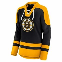 Women's Fanatics Branded David Pastrnak Black/Gold Boston Bruins Lace-Up Raglan Sweatshirt 4 Women's Fanatics Branded David Pastrnak Black/Gold Boston Bruins Lace-Up Raglan Sweatshirt -Metaverse shop unnamed file 12735