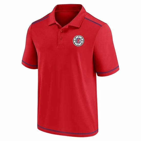 Men's Fanatics Branded Red LA Clippers Primary Logo Polo 5 Men's Fanatics Branded Red LA Clippers Primary Logo Polo - Image 3
