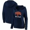 Women's Fanatics Branded Navy Detroit Tigers Victory Script Crossover Neck Pullover Hoodie -Metaverse shop unnamed file 12755