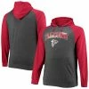 Men's Fanatics Branded Red/Heathered Charcoal Atlanta Falcons Big & Tall Lightweight Raglan Pullover Hoodie