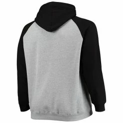 Men's Fanatics Branded Heathered Gray/Black Vegas Golden Knights Big & Tall Raglan Pullover Hoodie -Metaverse shop unnamed file 12811