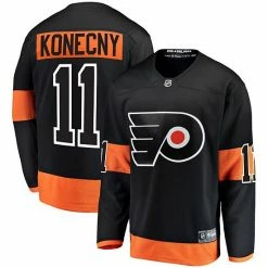 Men's Fanatics Branded Travis Konecny Black Philadelphia Flyers Alternate Breakaway Player Jersey -Metaverse shop unnamed file 12950