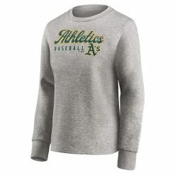 Women's Fanatics Branded Heathered Gray Oakland Athletics Crew Pullover Sweater 4 Women's Fanatics Branded Heathered Gray Oakland Athletics Crew Pullover Sweater -Metaverse shop unnamed file 12961