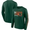 Men's Fanatics Branded Green Miami Hurricanes Broad Jump 2-Hit Long Sleeve T-Shirt -Metaverse shop unnamed file 13002