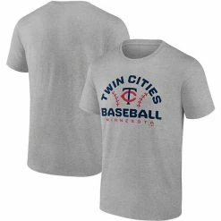 Men's Fanatics Branded Gray Minnesota Twins Iconic Go For Two T-Shirt -Metaverse shop unnamed file 13005