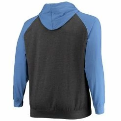 Men's Fanatics Branded Navy/Heathered Charcoal Los Angeles Chargers Big & Tall Lightweight Raglan Pullover Hoodie -Metaverse shop unnamed file 13036