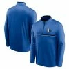 Men's Fanatics Branded Blue Dallas Mavericks Starting Lineup Performance Quarter-Zip Jacket