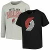 Youth Fanatics Branded Black/Gray Portland Trail Blazers Square Up Combo T-Shirt Set