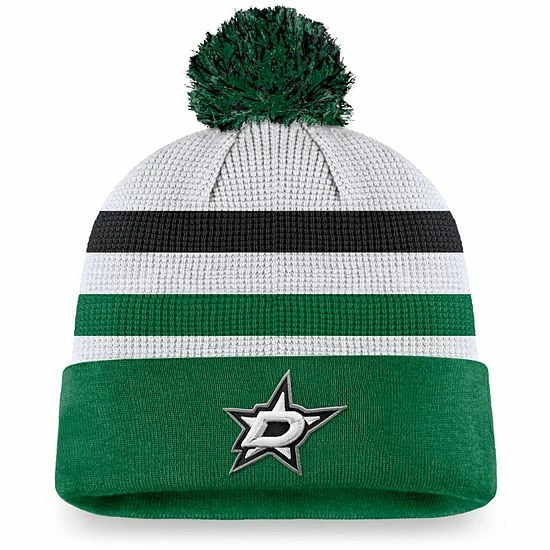 Men's Fanatics Branded White/Kelly Green Dallas Stars Authentic Pro Draft Cuffed Knit Hat with Pom Men's Fanatics Branded White/Kelly Green Dallas Stars Authentic Pro Draft Cuffed Knit Hat With Pom -Metaverse shop unnamed file 13124