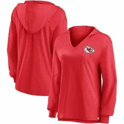Women's Fanatics Branded Red Kansas City Chiefs Jumper V-Neck Pullover Hoodie -Metaverse shop unnamed file 13140