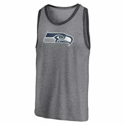 Men's Fanatics Branded Heathered Gray/Heathered Charcoal Seattle Seahawks Famous Tri-Blend Tank Top -Metaverse shop unnamed file 13204