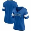 Women's Fanatics Branded Heathered Royal Chicago Cubs Wordmark V-Neck Tri-Blend T-Shirt -Metaverse shop unnamed file 13206