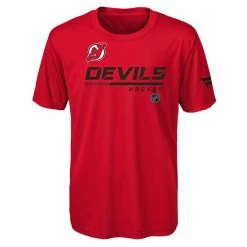 Youth Fanatics Branded Red New Jersey Devils Authentic Pro Prime T-Shirt