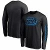 Men's Fanatics Branded Black Carolina Panthers Hometown Collection Facemask Long Sleeve T-Shirt