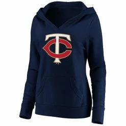Women's Fanatics Branded Navy Minnesota Twins Official Logo Crossover V-Neck Pullover Hoodie 4 Women's Fanatics Branded Navy Minnesota Twins Official Logo Crossover V-Neck Pullover Hoodie -Metaverse shop unnamed file 13239