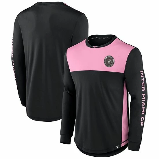 Men's Fanatics Branded Black/Pink Inter Miami CF Striker Long Sleeve T-Shirt 4 Men's Fanatics Branded Black/Pink Inter Miami CF Striker Long Sleeve T-Shirt - Image 2