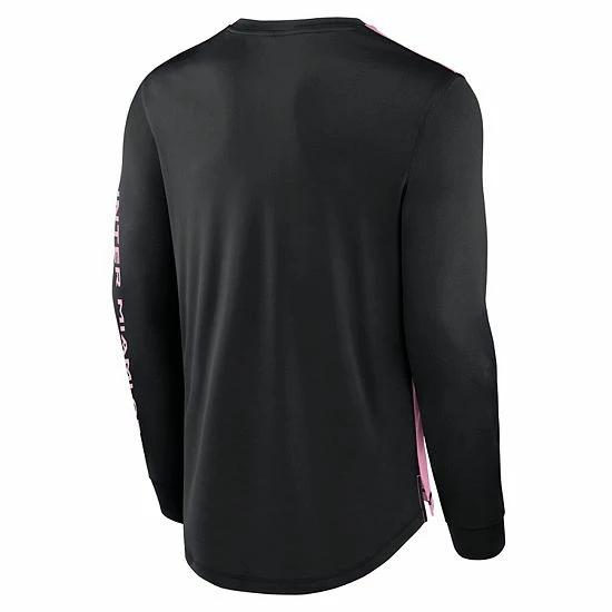 Men's Fanatics Branded Black/Pink Inter Miami CF Striker Long Sleeve T-Shirt 5 Men's Fanatics Branded Black/Pink Inter Miami CF Striker Long Sleeve T-Shirt - Image 3