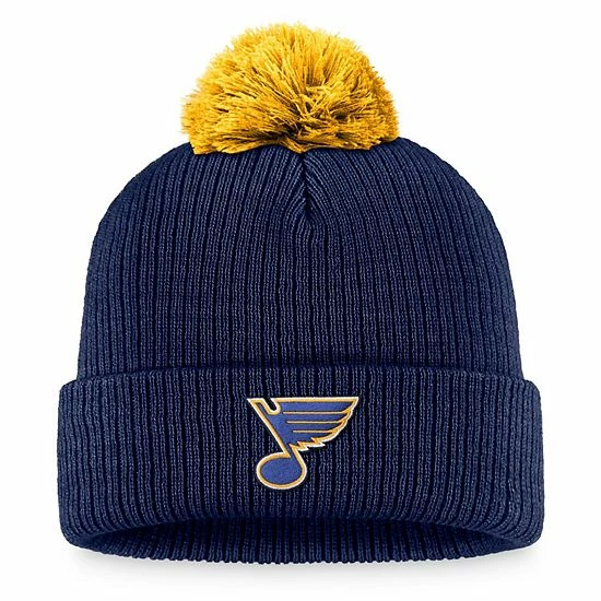 Men's Fanatics Branded Navy St. Louis Blues Team Cuffed Knit Hat with Pom Men's Fanatics Branded Navy St. Louis Blues Team Cuffed Knit Hat With Pom -Metaverse shop unnamed file 13277
